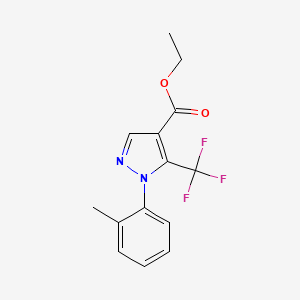 molecular formula C14H13F3N2O2 B13966473 Ethyl 5-(trifluoromethyl)-1-o-tolyl-1H-pyrazole-4-carboxylate 