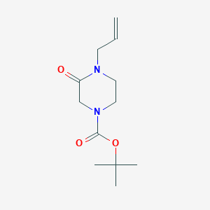 molecular formula C12H20N2O3 B1396648 1-(2-Propenyl)-4-tert-butyloxycarbonyl-2-piperazinone CAS No. 866335-41-3