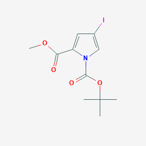 molecular formula C11H14INO4 B1396649 1-tert-butyl 2-methyl 4-iodo-1H-pyrrole-1,2-dicarboxylate CAS No. 170100-69-3