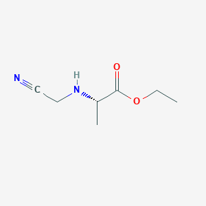 molecular formula C7H12N2O2 B139665 L-Alanine, N-(cyanomethyl)-, ethyl ester (9CI) CAS No. 128427-04-3