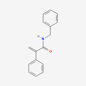 molecular formula C16H15NO B1396651 N-Benzyl-2-phenylacrylamide CAS No. 132709-17-2