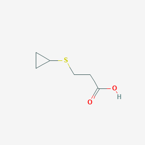 molecular formula C6H10O2S B1396652 3-(Cyclopropylsulfanyl)propanoic acid CAS No. 1566037-74-8