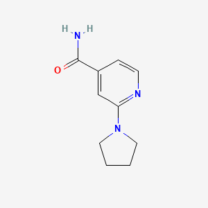 molecular formula C10H13N3O B1396660 2-吡咯烷-1-基异烟酰胺 CAS No. 1378457-21-6