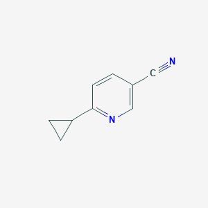 molecular formula C9H8N2 B1396662 6-Cyclopropylnicotinonitrile CAS No. 1032527-28-8