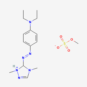 molecular formula C15H26N6O4S B13966657 4-[(2,4-dimethyl-3H-1,2,4-triazol-3-yl)diazenyl]-N,N-diethylaniline;methyl hydrogen sulfate CAS No. 23532-28-7