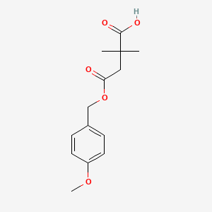 molecular formula C14H18O5 B1396671 2,2-Dimethylsuccinic acid 4-(4-methoxybenzyl) ester CAS No. 86207-79-6