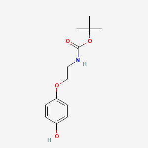 molecular formula C13H19NO4 B1396677 tert-butyl N-[2-(4-hydroxyphenoxy)ethyl]carbamate CAS No. 115499-45-1