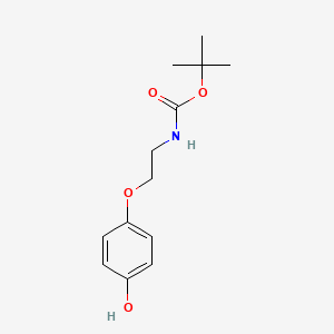 molecular formula C13H19NO4 B1396677 [2-(4-羟基苯氧基)乙基]-碳酸叔丁酯 CAS No. 115499-45-1