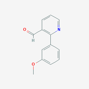 molecular formula C13H11NO2 B1396679 2-(3-Methoxy-phenyl)-pyridine-3-carbaldehyde CAS No. 958219-62-0