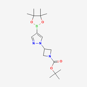 Tert-butyl 3-(4-(4,4,5,5-tetramethyl-1,3,2-dioxaborolan-2-YL)-1H-pyrazol-1-YL)azetidine-1-carboxylate