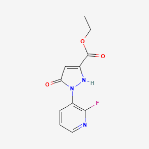 molecular formula C11H10FN3O3 B13966925 Ethyl 1-(2-fluoropyridin-3-yl)-5-hydroxy-1H-pyrazole-3-carboxylate 