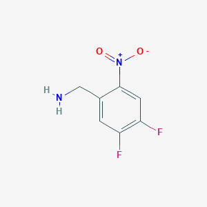 molecular formula C7H6F2N2O2 B1396693 4,5-Difluoro-2-nitrobenzylamine CAS No. 1806370-93-3