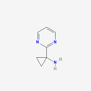 molecular formula C7H9N3 B1396698 1-(Pyrimidin-2-YL)cyclopropan-1-amine CAS No. 1159878-06-4