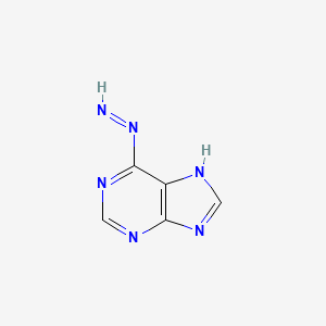 molecular formula C5H4N6 B13966981 6-Diazenyl-7H-purine CAS No. 70879-20-8