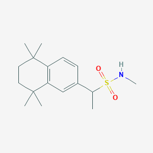 molecular formula C17H27NO2S B13966983 N-methyl-1-(5,5,8,8-tetramethyl-5,6,7,8-tetrahydronaphthalen-2-yl)ethanesulfonamide 