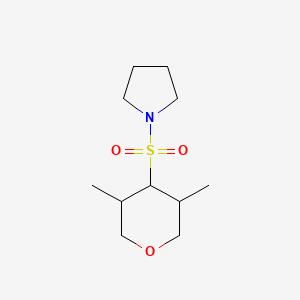 molecular formula C11H21NO3S B13967029 1-((3,5-dimethyltetrahydro-2H-pyran-4-yl)sulfonyl)pyrrolidine 
