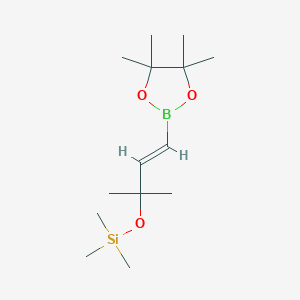 molecular formula C14H29BO3Si B13967037 1,3,2-Dioxaborolane, 4,4,5,5-tetramethyl-2-[(1E)-3-methyl-3-[(trimethylsilyl)oxy]-1-buten-1-yl]- CAS No. 1138162-60-3