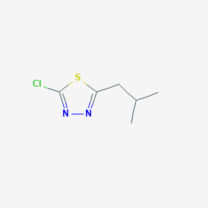 molecular formula C6H9ClN2S B1396705 2-Chloro-5-isobutyl-1,3,4-thiadiazole CAS No. 99420-56-1