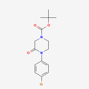 molecular formula C15H19BrN2O3 B1396706 Tert-butyl 4-(4-bromophenyl)-3-oxopiperazine-1-carboxylate CAS No. 1178953-47-3