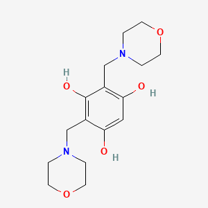 molecular formula C16H24N2O5 B13967077 2,4-Bis(morpholin-4-ylmethyl)benzene-1,3,5-triol CAS No. 59039-52-0
