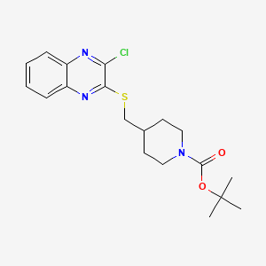 molecular formula C19H24ClN3O2S B13967084 4-(3-Chloro-quinoxalin-2-ylsulfanylmethyl)-piperidine-1-carboxylic acid tert-butyl ester 
