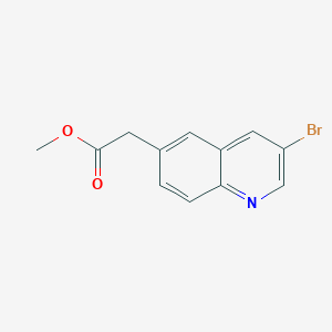 molecular formula C12H10BrNO2 B1396709 Methyl 2-(3-bromoquinolin-6-yl)acetate CAS No. 1022091-89-9