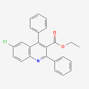 molecular formula C24H18ClNO2 B13967126 Ethyl 6-chloro-2,4-diphenylquinoline-3-carboxylate 
