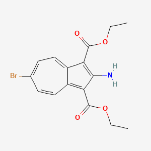 molecular formula C16H16BrNO4 B13967133 Diethyl 2-amino-6-bromoazulene-1,3-dicarboxylate CAS No. 50469-71-1