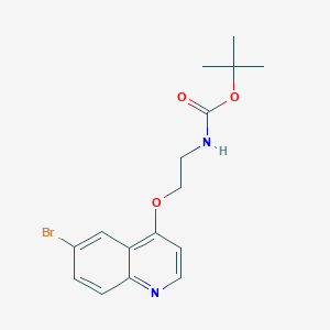 molecular formula C16H19BrN2O3 B13967179 Tert-butyl 2-(6-bromoquinolin-4-yloxy)ethylcarbamate CAS No. 1201844-75-8
