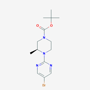 molecular formula C14H21BrN4O2 B1396720 (S)-tert-butyl 4-(5-bromopyrimidin-2-yl)-3-methylpiperazin-1-carboxylate CAS No. 1272973-71-3