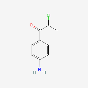 molecular formula C9H10ClNO B13967217 1-(4-Aminophenyl)-2-chloro-1-propanone CAS No. 25021-66-3