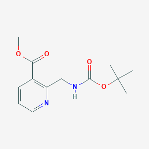molecular formula C13H18N2O4 B13967252 Methyl 2-(((tert-butoxycarbonyl)amino)methyl)nicotinate 