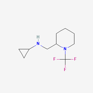 molecular formula C10H17F3N2 B13967267 N-((1-(trifluoromethyl)piperidin-2-yl)methyl)cyclopropanamine 