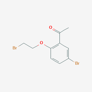 molecular formula C10H10Br2O2 B1396727 1-(5-Bromo-2-(2-bromoethoxy)phenyl)ethanone CAS No. 1189816-63-4