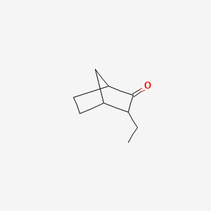 molecular formula C9H14O B13967319 3-Ethylbicyclo[2.2.1]heptan-2-one CAS No. 54345-87-8
