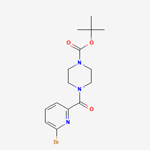 molecular formula C15H20BrN3O3 B1396732 tert-butyl 4-(6-bromopyridine-2-carbonyl)piperazine-1-carboxylate CAS No. 1049022-93-6