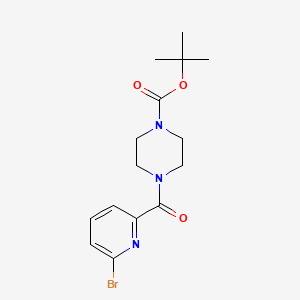 molecular formula C15H20BrN3O3 B1396732 4-(6-溴吡啶-2-羰基)-哌嗪-1-羧酸叔丁酯 CAS No. 1049022-93-6