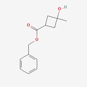 molecular formula C13H16O3 B1396737 Benzyl 3-hydroxy-3-methylcyclobutanecarboxylate CAS No. 1455037-38-3