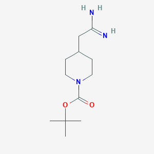 molecular formula C12H23N3O2 B1396739 Tert-butyl 4-(2-amino-2-iminoethyl)piperidine-1-carboxylate CAS No. 1192163-96-4
