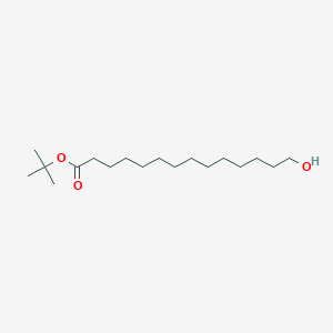 molecular formula C18H36O3 B13967411 Tert-butyl 14-hydroxytetradecanoate 