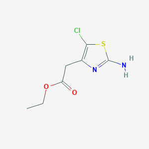molecular formula C7H9ClN2O2S B13967446 Ethyl 2-(2-amino-5-chlorothiazol-4-YL)acetate 