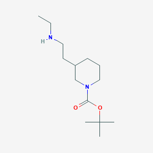 molecular formula C14H28N2O2 B13967454 tert-Butyl 3-(2-(ethylamino)ethyl)piperidine-1-carboxylate 