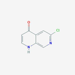 molecular formula C8H5ClN2O B1396746 6-Chloro-1,7-naphthyridin-4-ol CAS No. 1214241-98-1