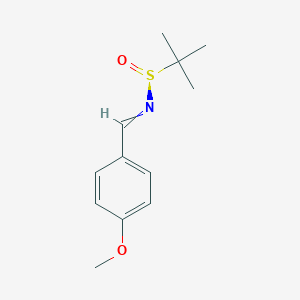 molecular formula C12H17NO2S B13967523 (S)-N-[(4-methoxyphenyl)methylidene]-2-methylpropane-2-sulfinamide 