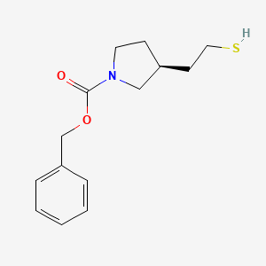 molecular formula C14H19NO2S B13967524 (S)-benzyl 3-(2-mercaptoethyl)pyrrolidine-1-carboxylate 