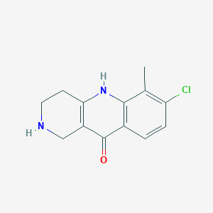 molecular formula C13H13ClN2O B1396753 7-chloro-6-methyl-1,3,4,5-tetrahydrobenzo[b]-1,6-naphthyridin-10(2H)-one CAS No. 1338658-76-6