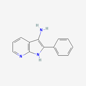 molecular formula C13H11N3 B13967535 2-Phenyl-1H-pyrrolo[2,3-b]pyridin-3-amine CAS No. 23616-66-2