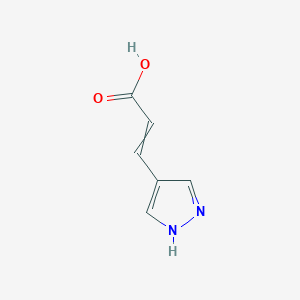 molecular formula C6H6N2O2 B13967563 3-(1H-pyrazol-4-yl)prop-2-enoic acid 