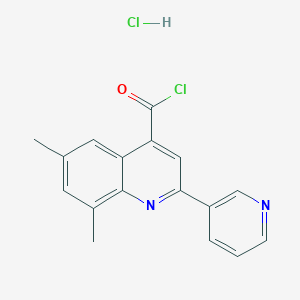 6,8-Dimethyl-2-(pyridin-3-yl)quinoline-4-carbonyl chloride hydrochloride
