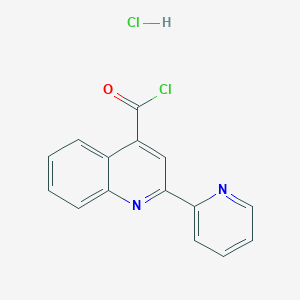 molecular formula C15H10Cl2N2O B1396758 2-(Pyridin-2-yl)quinoline-4-carbonyl chloride hydrochloride CAS No. 1332528-97-8